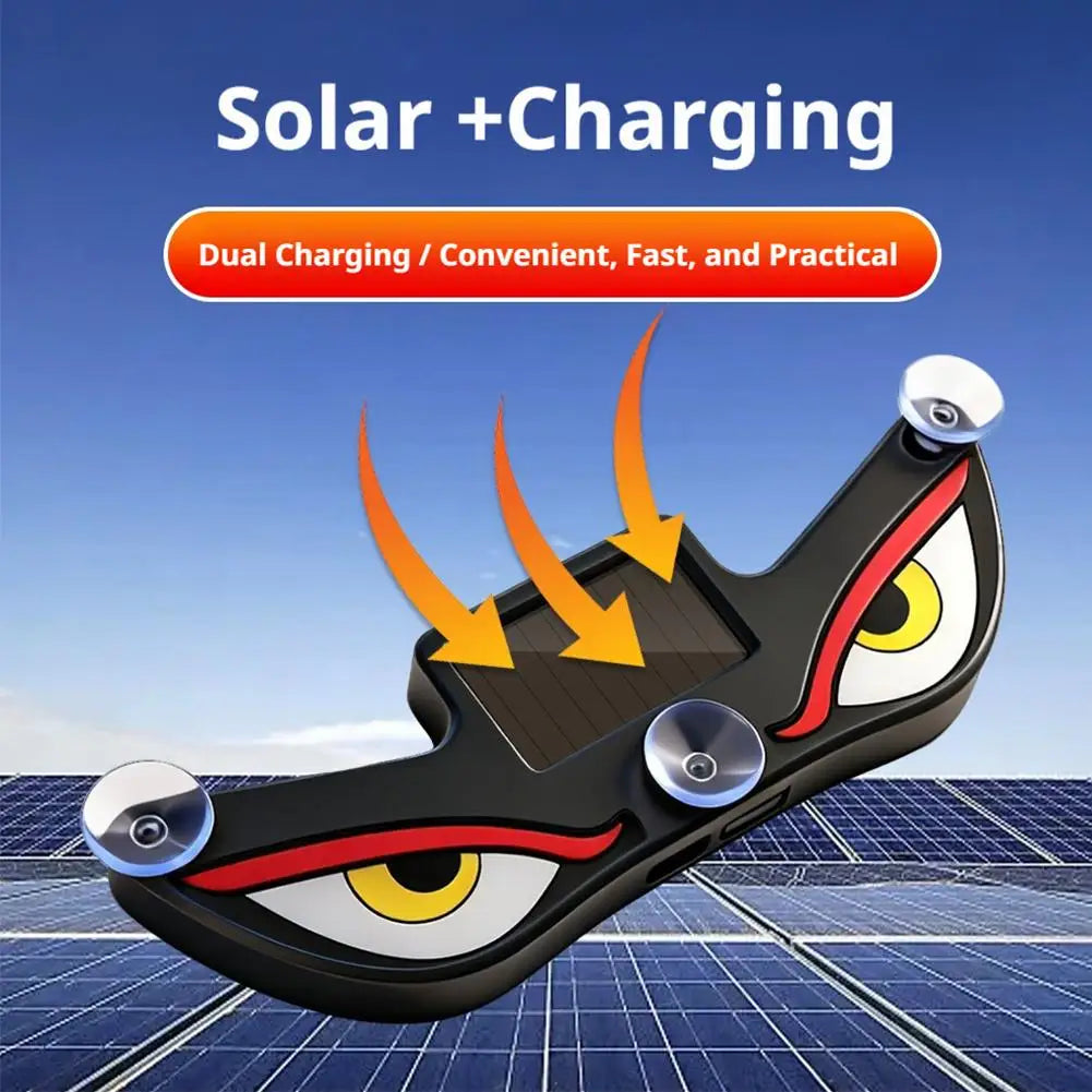 Solar Demon Eye Car Window LED Neon Light – No Wiring