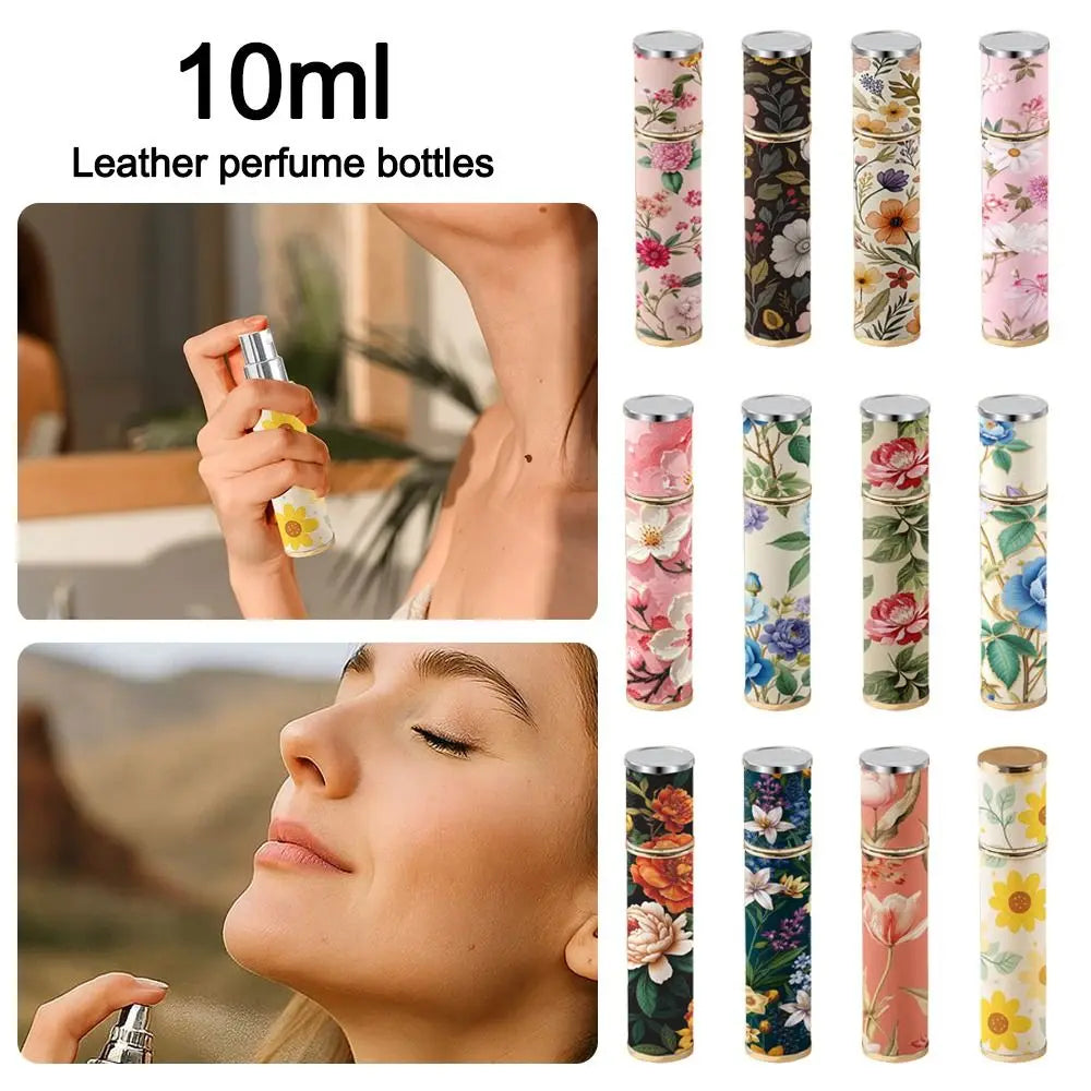 PU Leather 10ml Refillable Perfume Spray Bottle | Travel