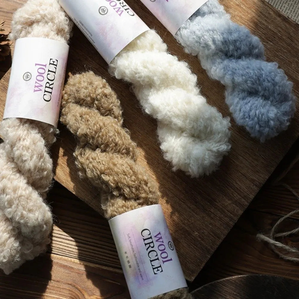 50g Soft Fluffy Loop Yarn – Solid Color Crochet Knitting Yarn
