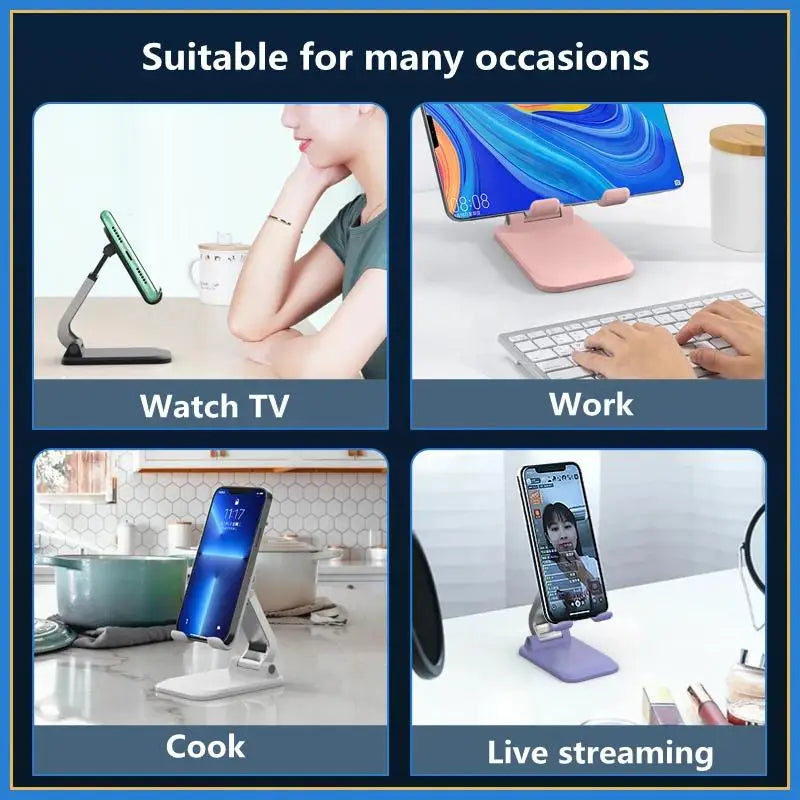 Rotating Foldable Phone & Tablet Desktop Stand | Universal Fit