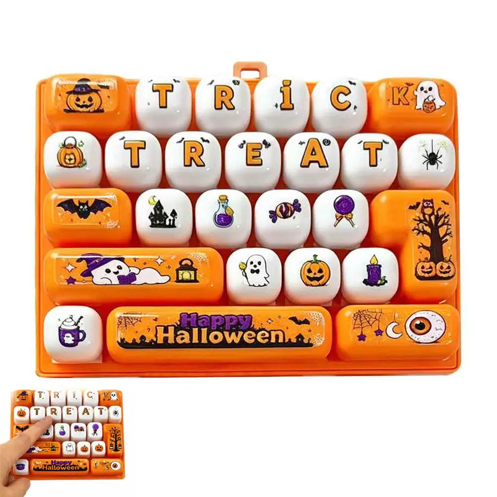 Halloween 26-Key Keyboard Fidget Keychain Pendant Toy | Tactile