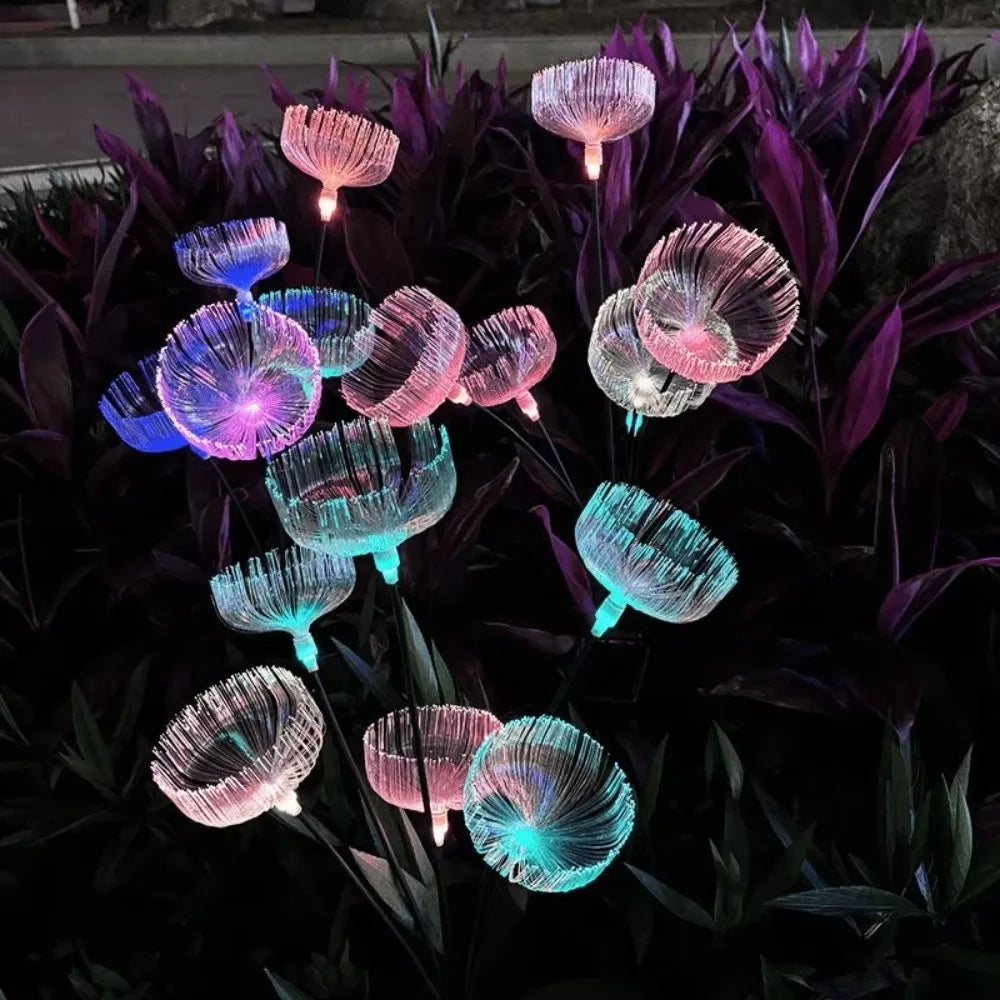 Solar Jellyfish Fiber Optic Garden Light – 6 LED Color Shifting