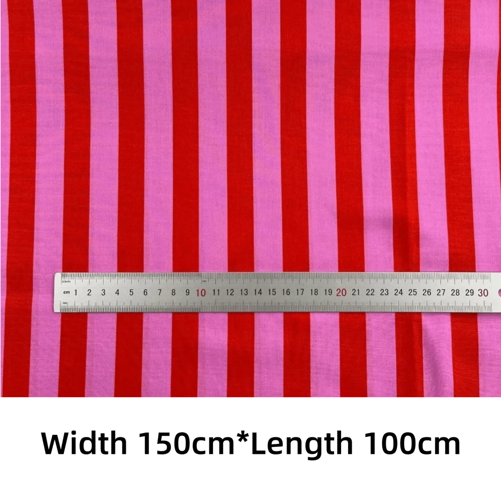 Vertical Stripes Challie Fabric 150×100cm | Sewing Material