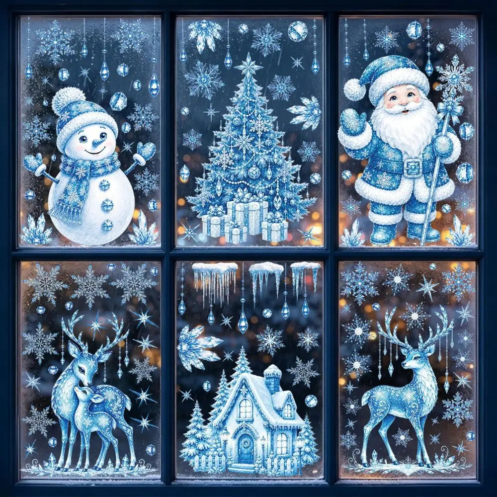 Reusable Christmas Window Stickers – PVC Electrostatic Cling