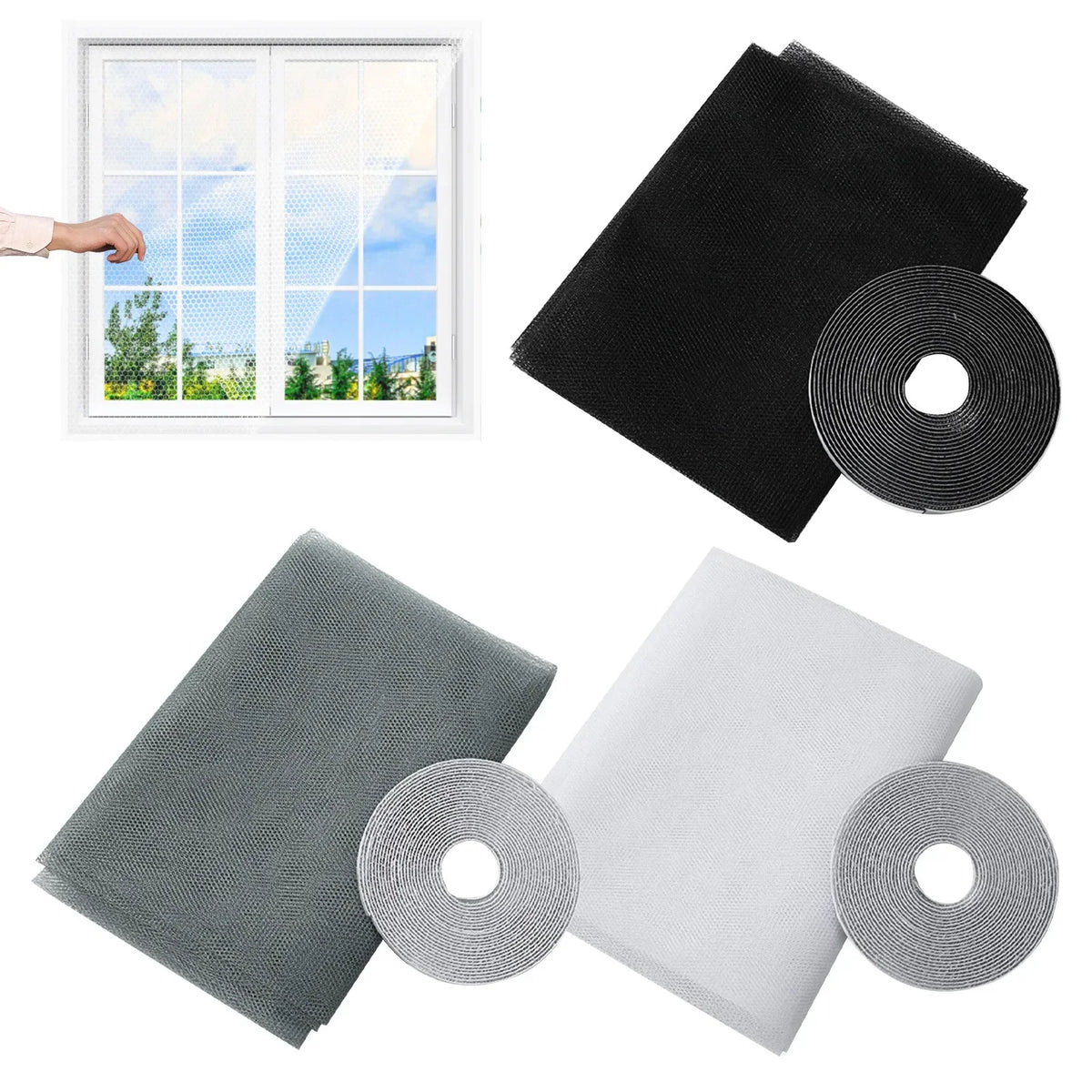 Adhesive Mosquito Window Screen Mesh – Nylon Bug Net