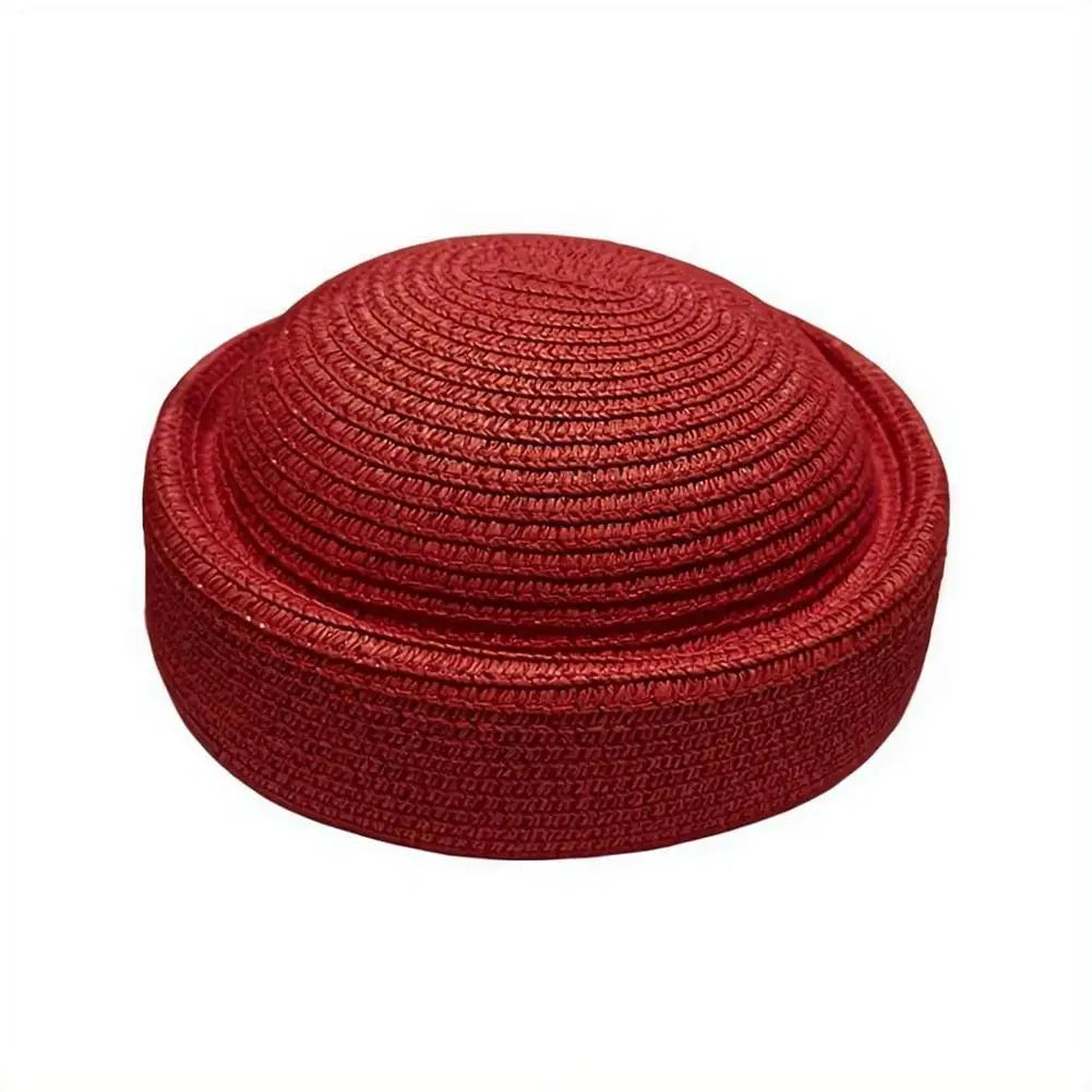 Women's Straw Pillbox Hat – Retro Japanese Painter Beret Style