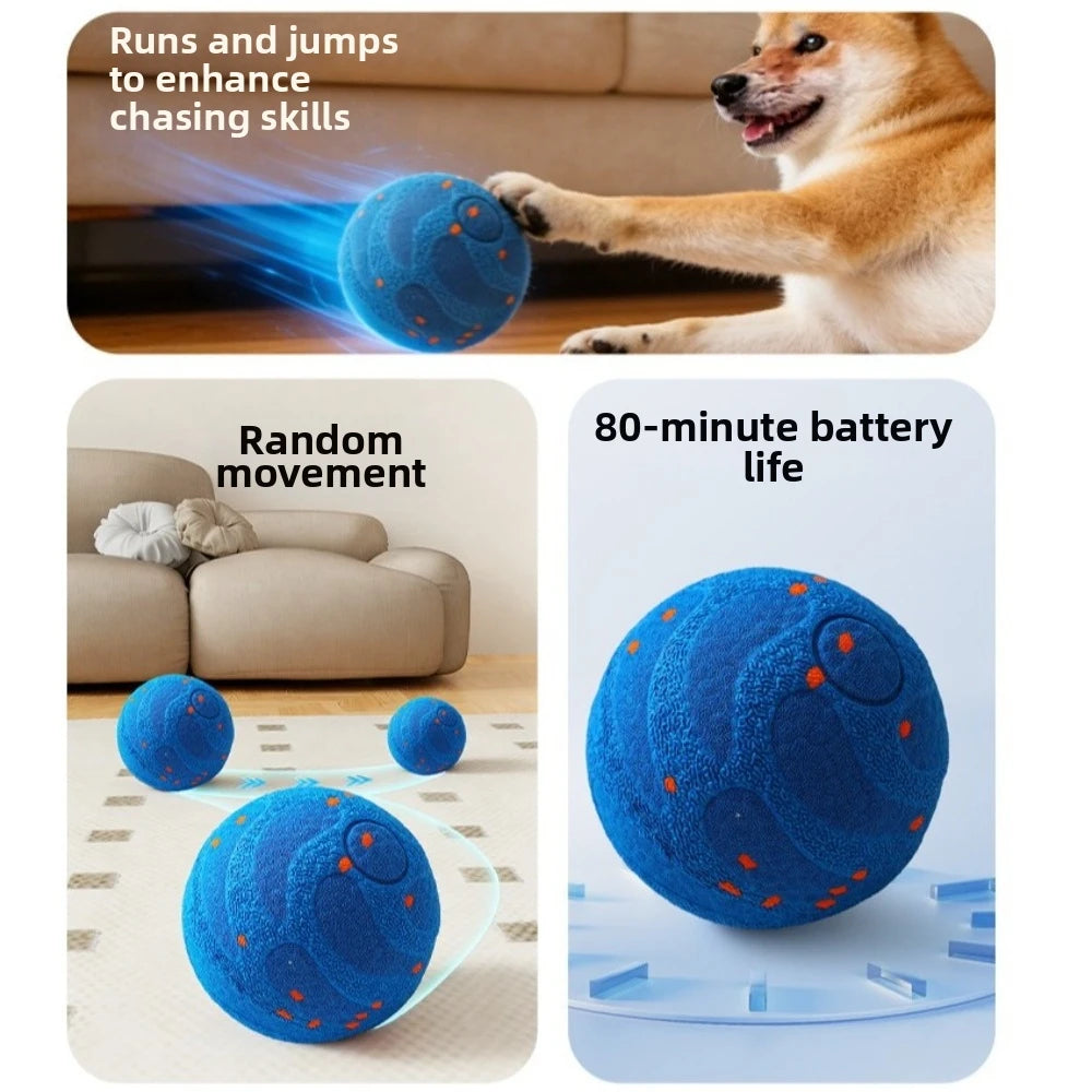 SAMMY Auto Rolling Dog Ball – Rechargeable Self-Moving Pet Toy