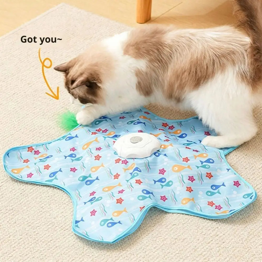 Interactive Hide & Seek Cat Toy – Feather Motion Mouse