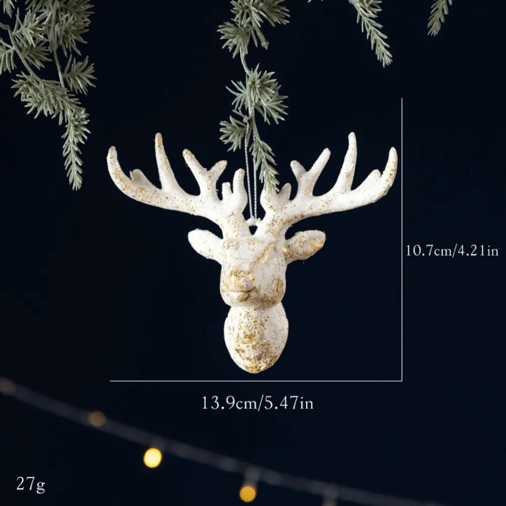 White Gold Glitter Christmas Ornaments – Assorted Resin Baubles