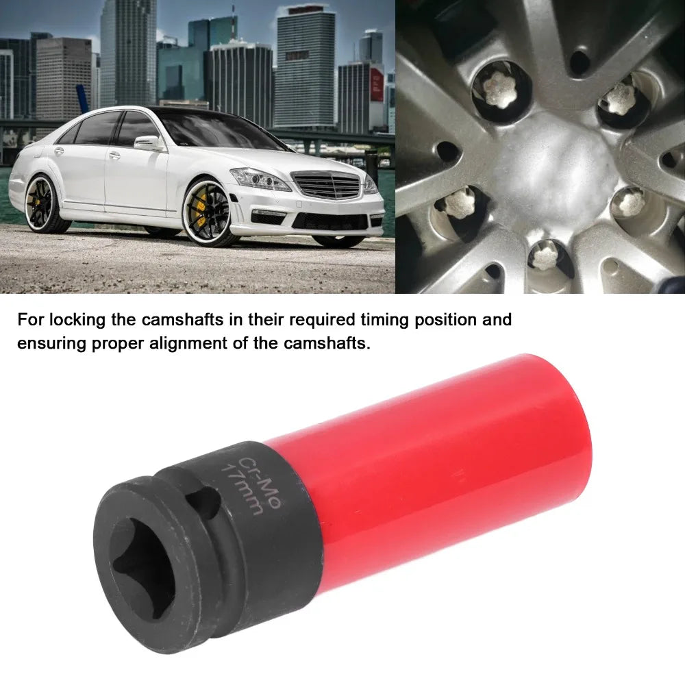 17mm Flower Lug Nut Socket – 1/2" Drive Anti-Theft Tool