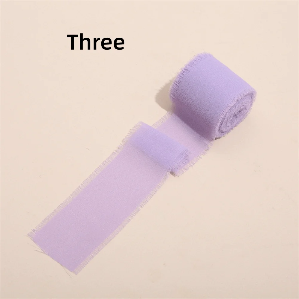 3-Roll Fringe Chiffon Ribbon – 5m DIY Wedding & Craft Décor