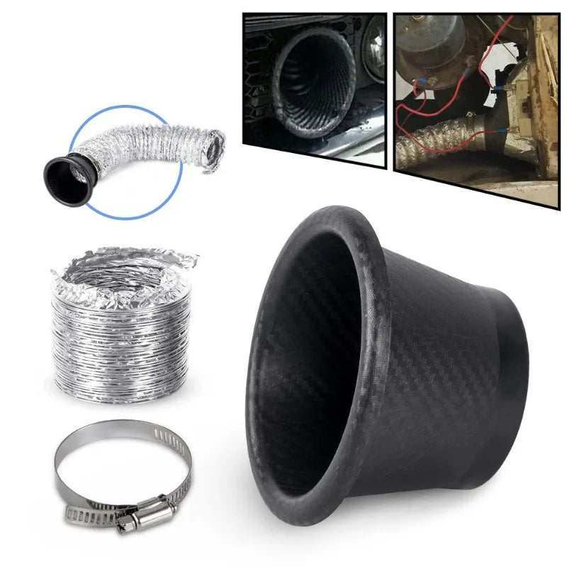 Universal Car Bumper Air Intake Vent Funnel Kit – Round & Square