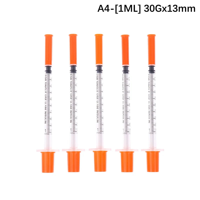 5-Pack Disposable Veterinary Syringes 0.3/0.5/1mL – Sterile