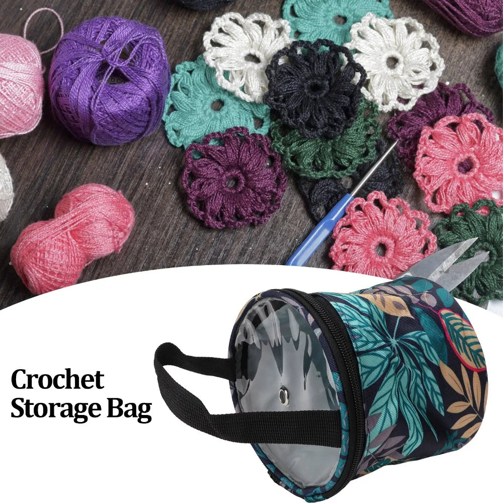Oxford Cylinder Knitting Bag – Yarn Organizer Crochet Tote