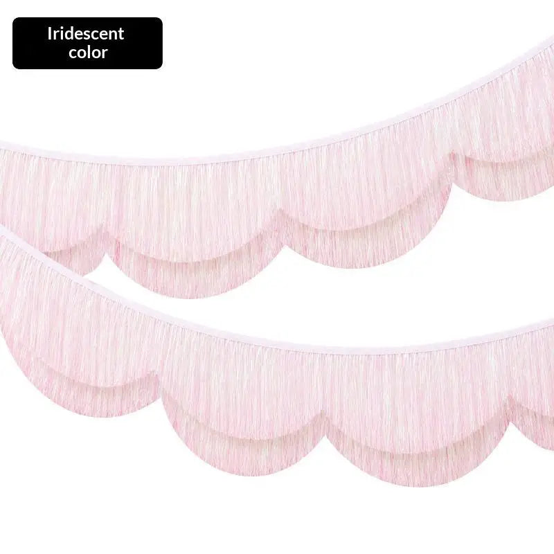 Metallic Foil Fringe Tassel Garland – Multicolor Party Décor
