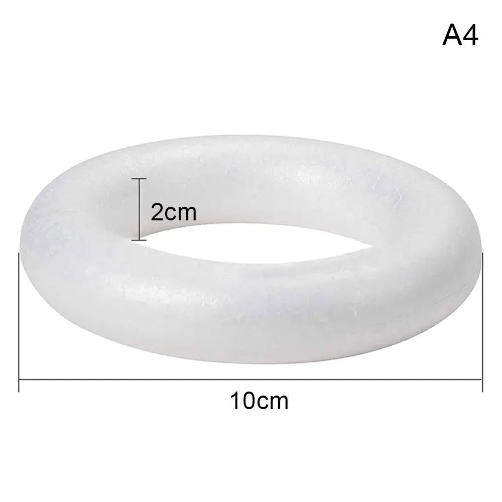 White Polystyrene Foam Ring – DIY Wreath Craft Base 5–20cm