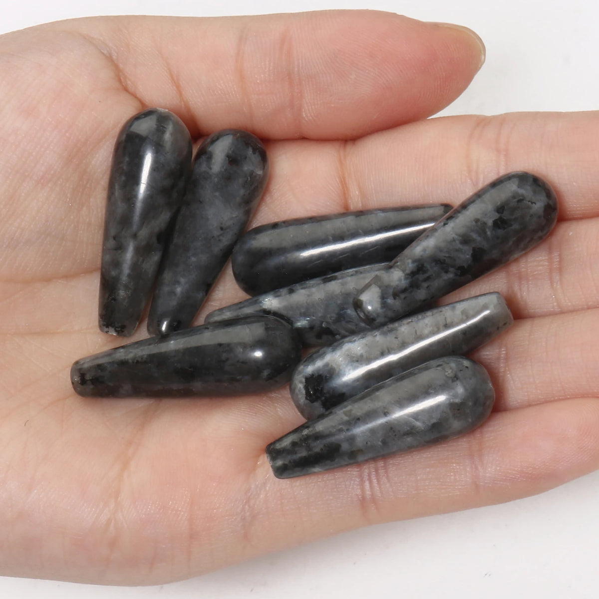 Water Drop Spacer Beads 10x30mm – Chalcedony Howlite DIY Jewelry