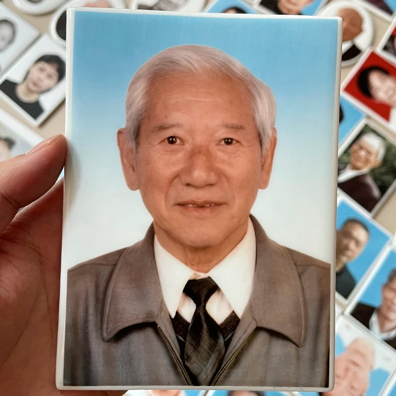 Custom Ceramic Memorial Photo Plaque – Personalized Porcelain Tile