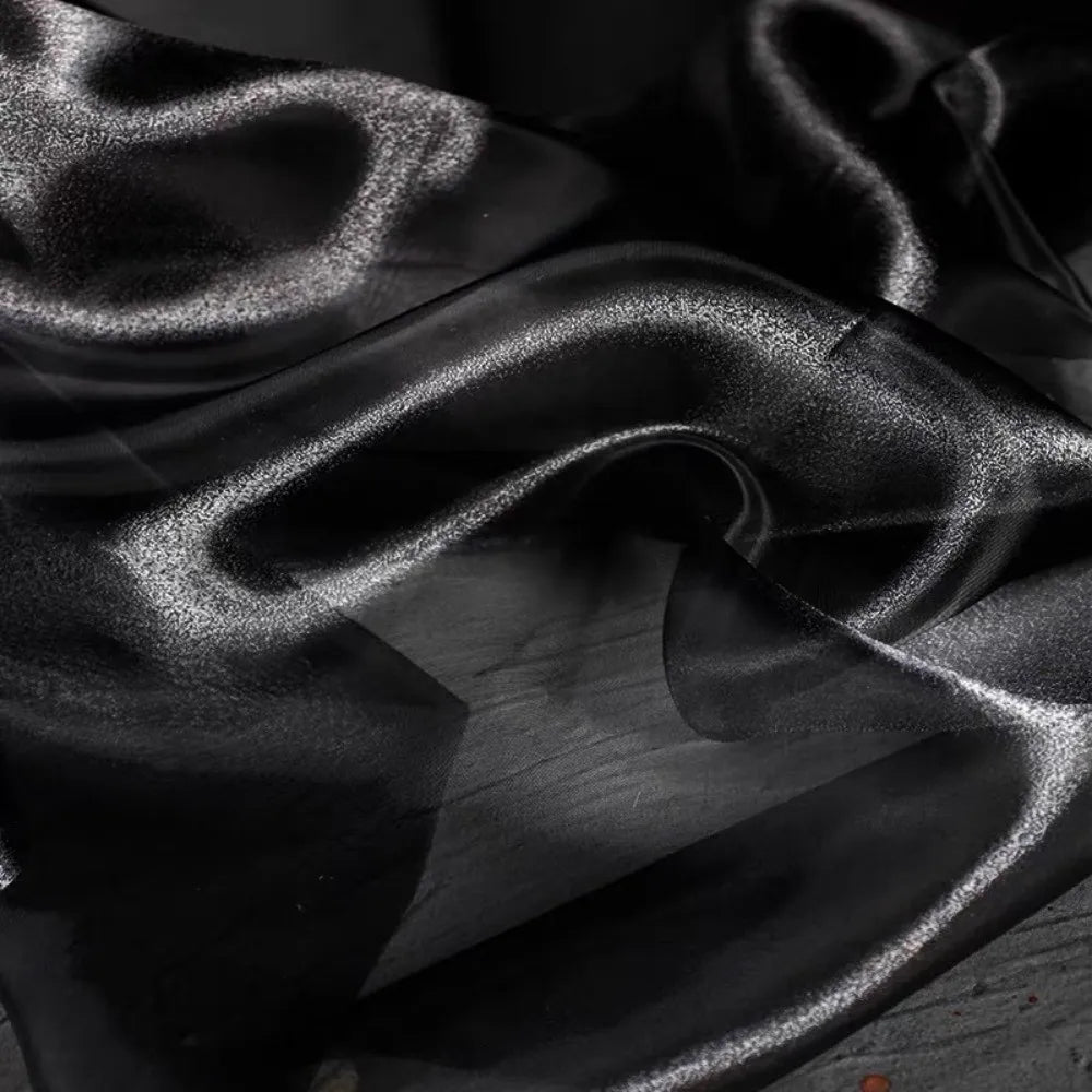 Crystal Organza Fabric – Glossy Sheer Mesh Cloth 1m × 1.5m