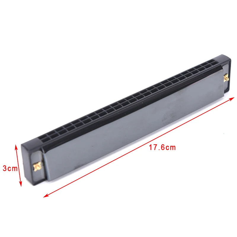 24-Hole Tremolo Harmonica Key of C – Double Row Mouth Organ