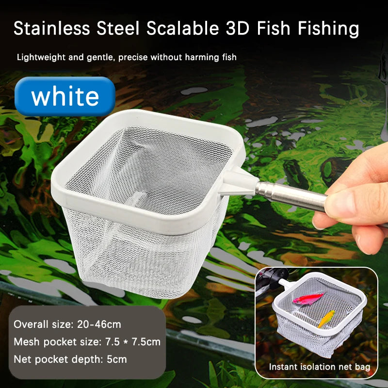 Telescopic Stainless Steel Aquarium Fish Net – Tank Cleaning Tool