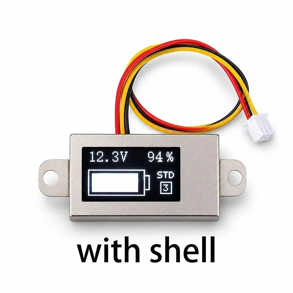 OLED Dual Display Battery Voltage Capacity Meter | 1-6S DC 30V