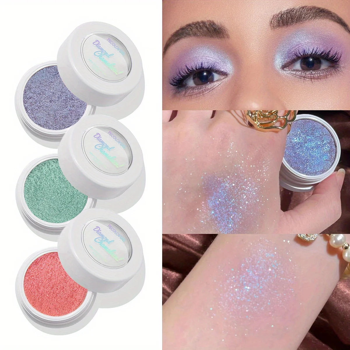 PECOLOVERS Chameleon Shimmer Eye Gloss Highlighter Eyeshadow Cream