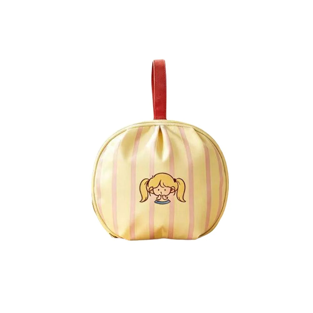 Round Zipper Underwear Storage Bag | Cartoon Travel Organizer