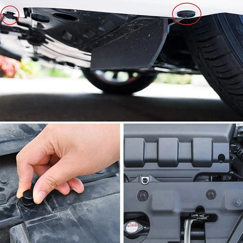 8mm Black Plastic Car Bumper Retainer Clips – 10 Pack