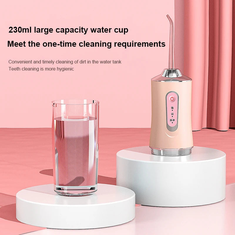SAMMY Cordless Water Flosser – 3 Modes, IPX7, 4 Nozzles