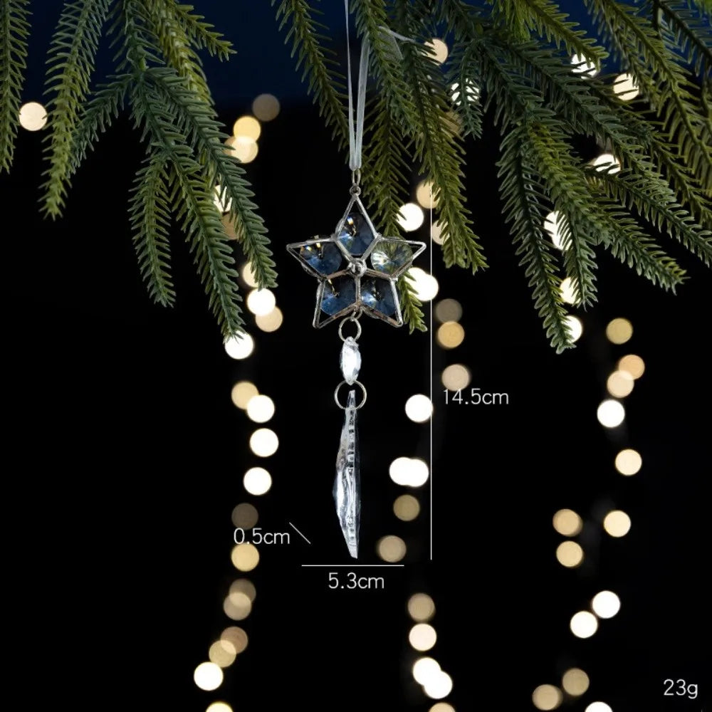 Transparent Acrylic Christmas Pendants – Snowflake Star Bell