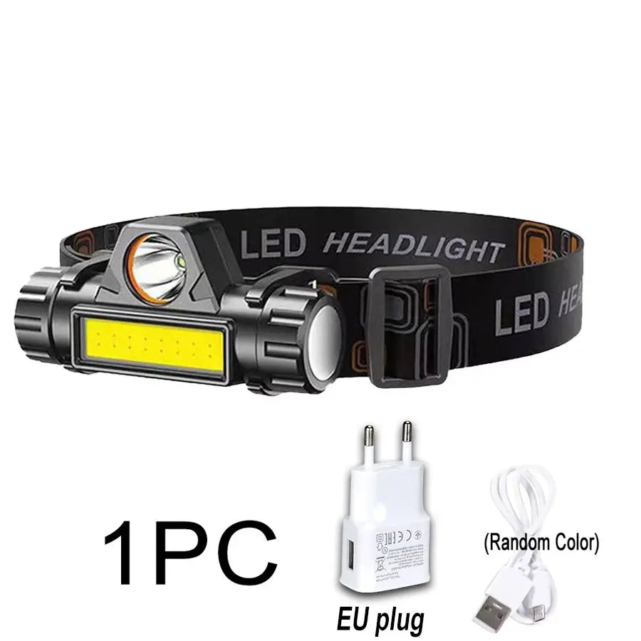 Ultra Bright LED Headlamp – USB Rechargeable, Waterproof & Magnetic