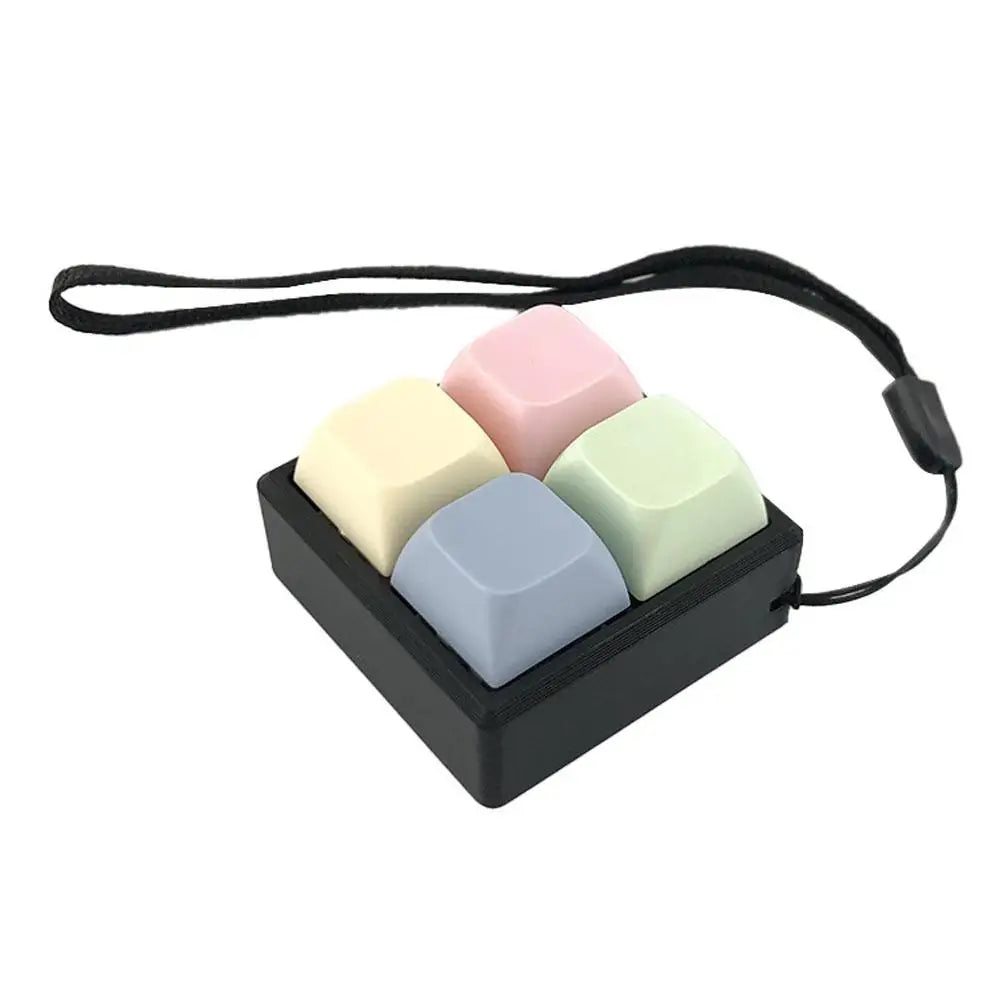 Mini Keyboard Fidget Keychain – 2/3/4 Clicky Keys Toy | Kids & Adults