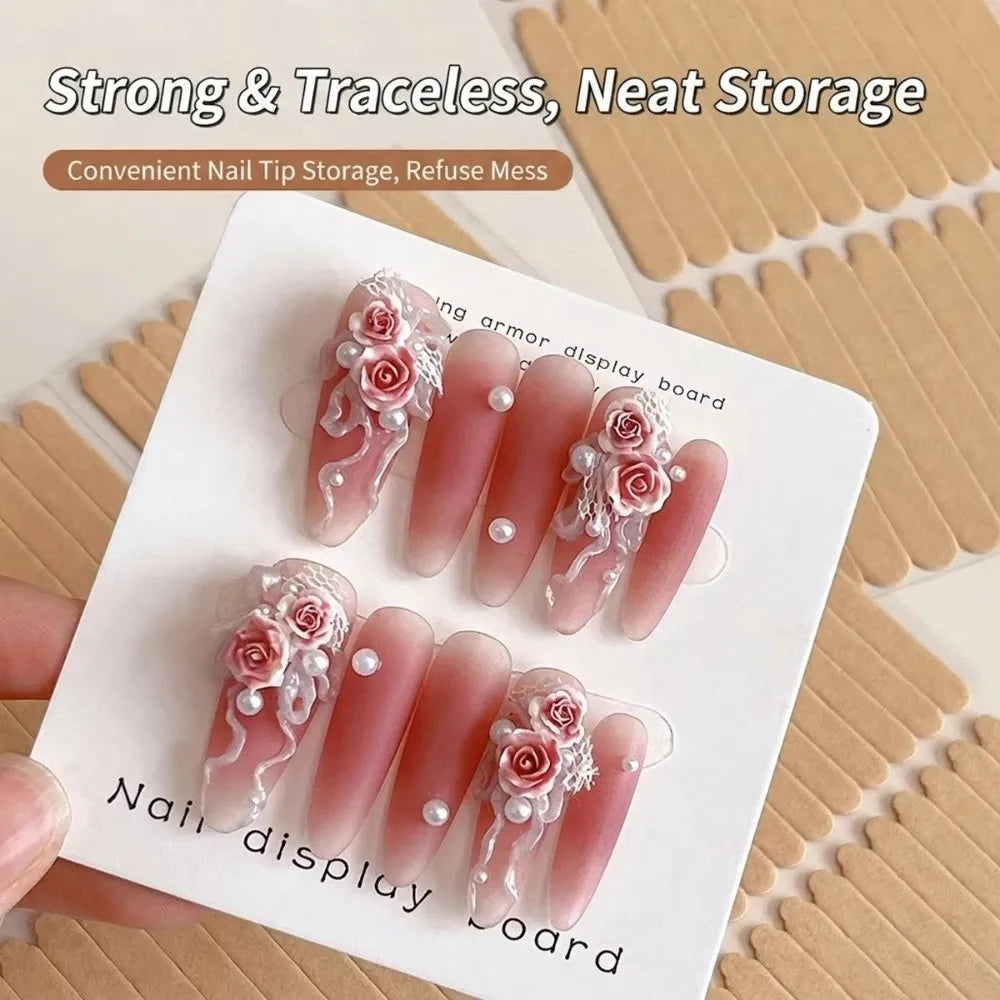 60/66Pcs Double-Sided Nail Glue Stickers for False Nails
