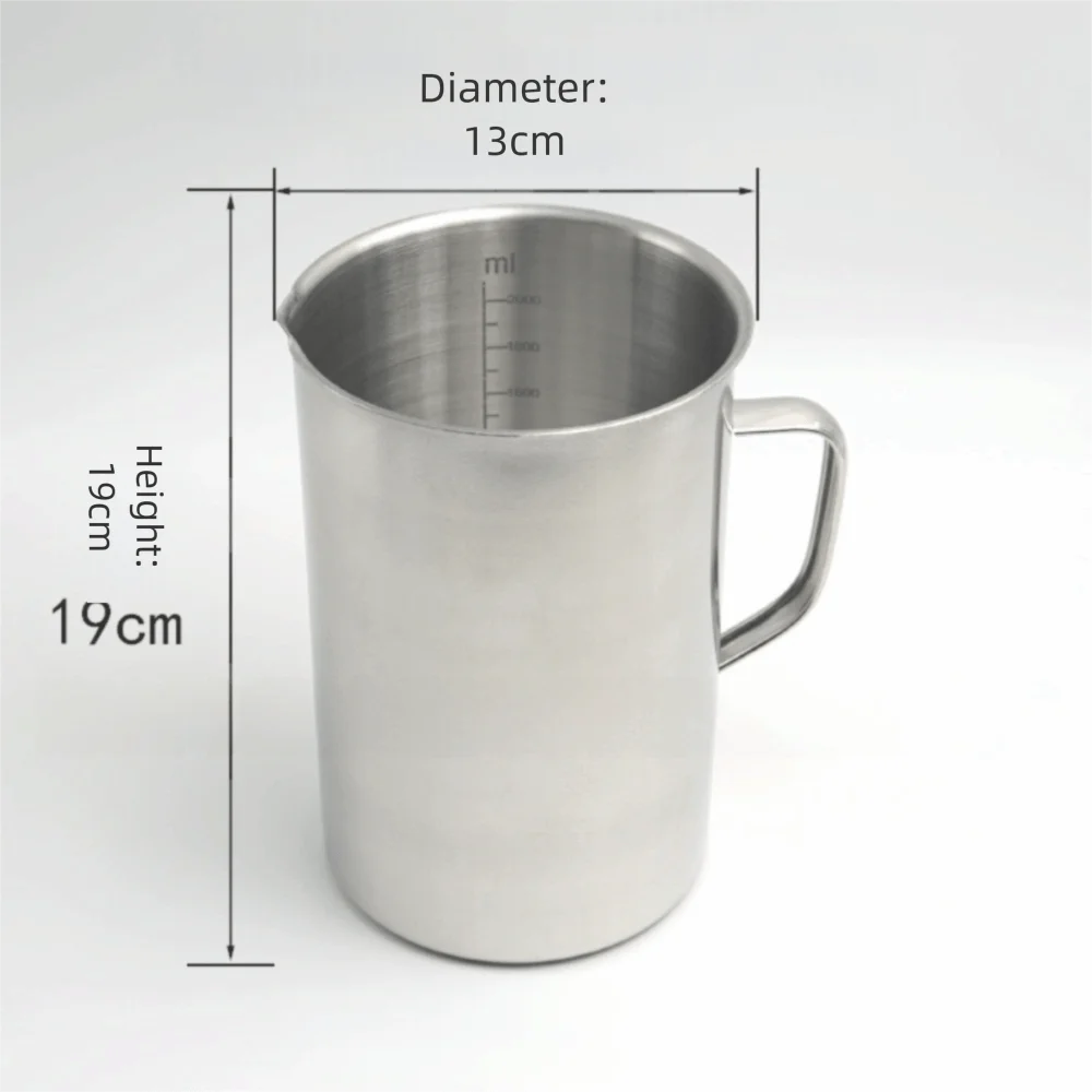 Stainless Steel Measuring Cup 500ml–2000ml | Milk Frothing Pitcher