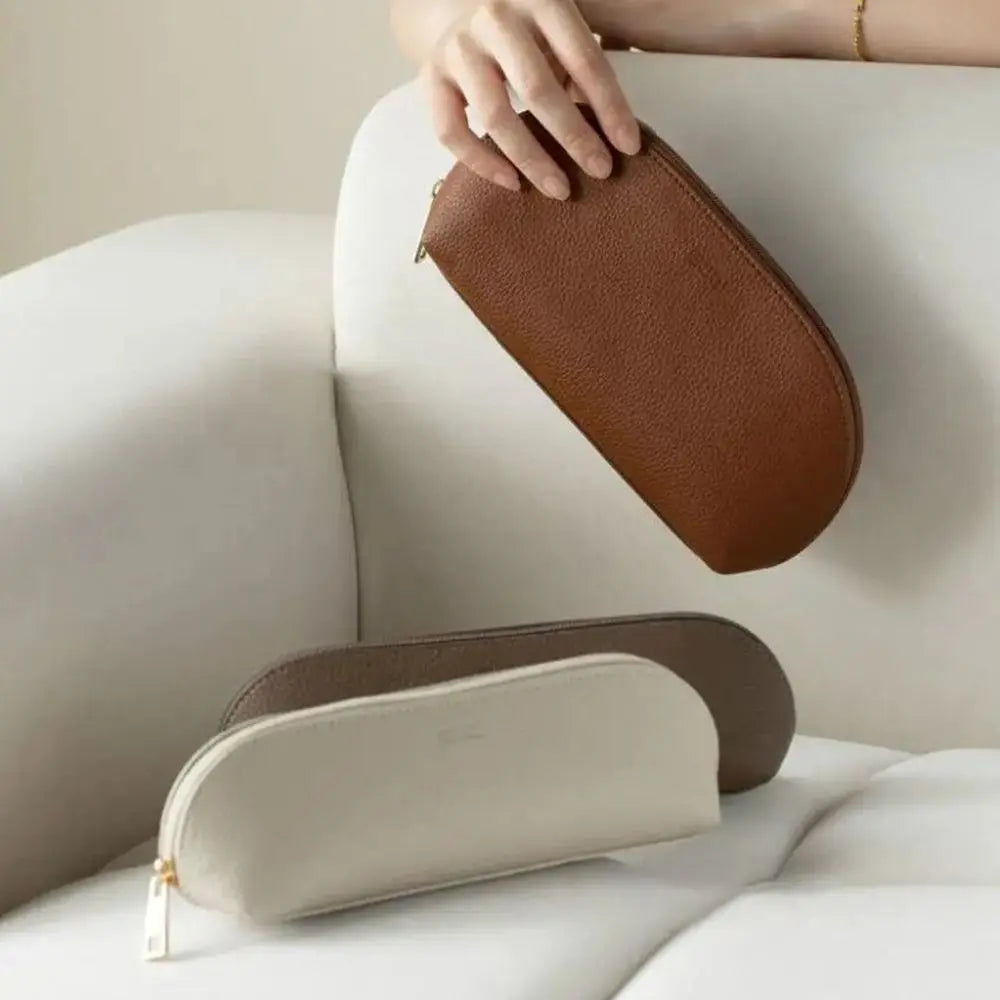 Waterproof PU Leather Makeup Brush Bag – Multi-Pocket Case