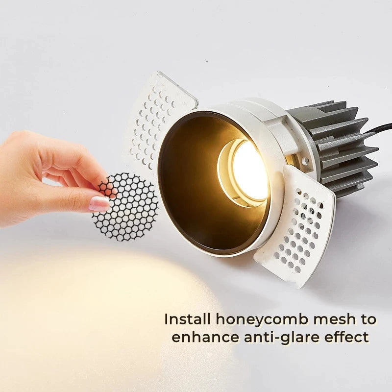 Trimless Square LED Downlight Frame Double Head GU10 MR16