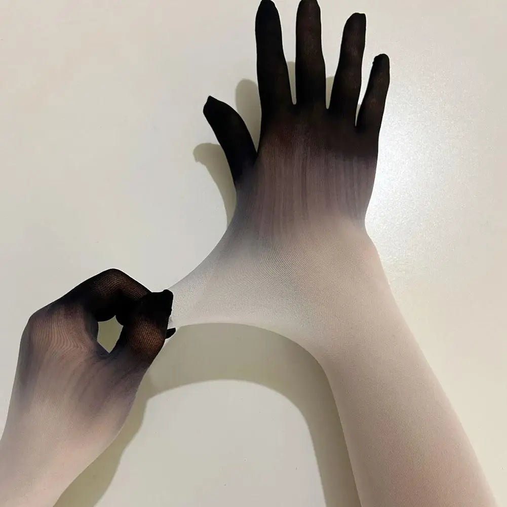 Women Gradient Tulle Long Gloves – Cosplay, KPOP & Party