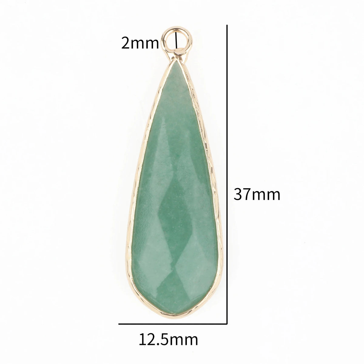 Natural Green Aventurine Stone Pendant Charm | DIY Jewelry