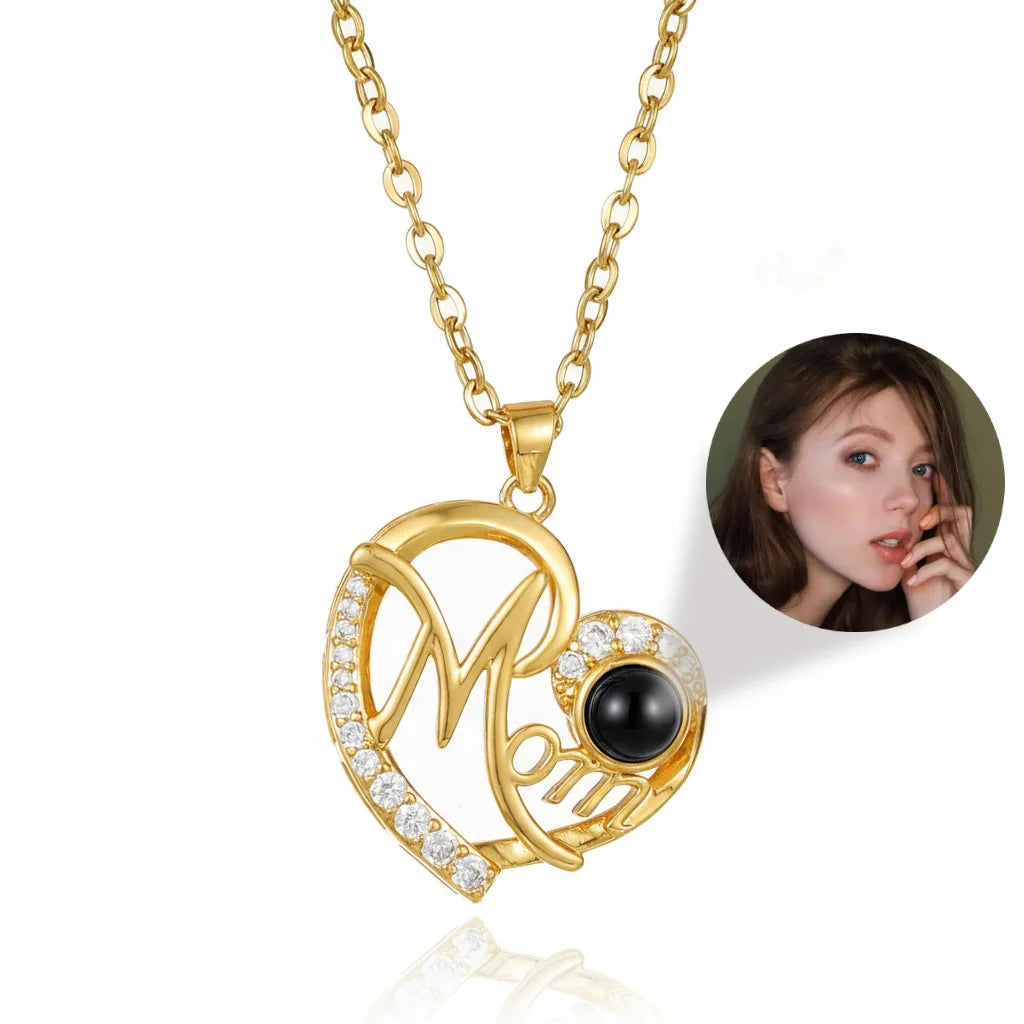 Personalized Photo Projection Heart Necklace | Custom Keepsake