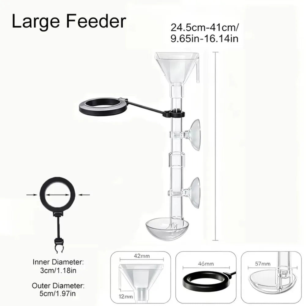 Retractable Aquarium Fish Feeding Tube – Anti-Scatter Dispenser
