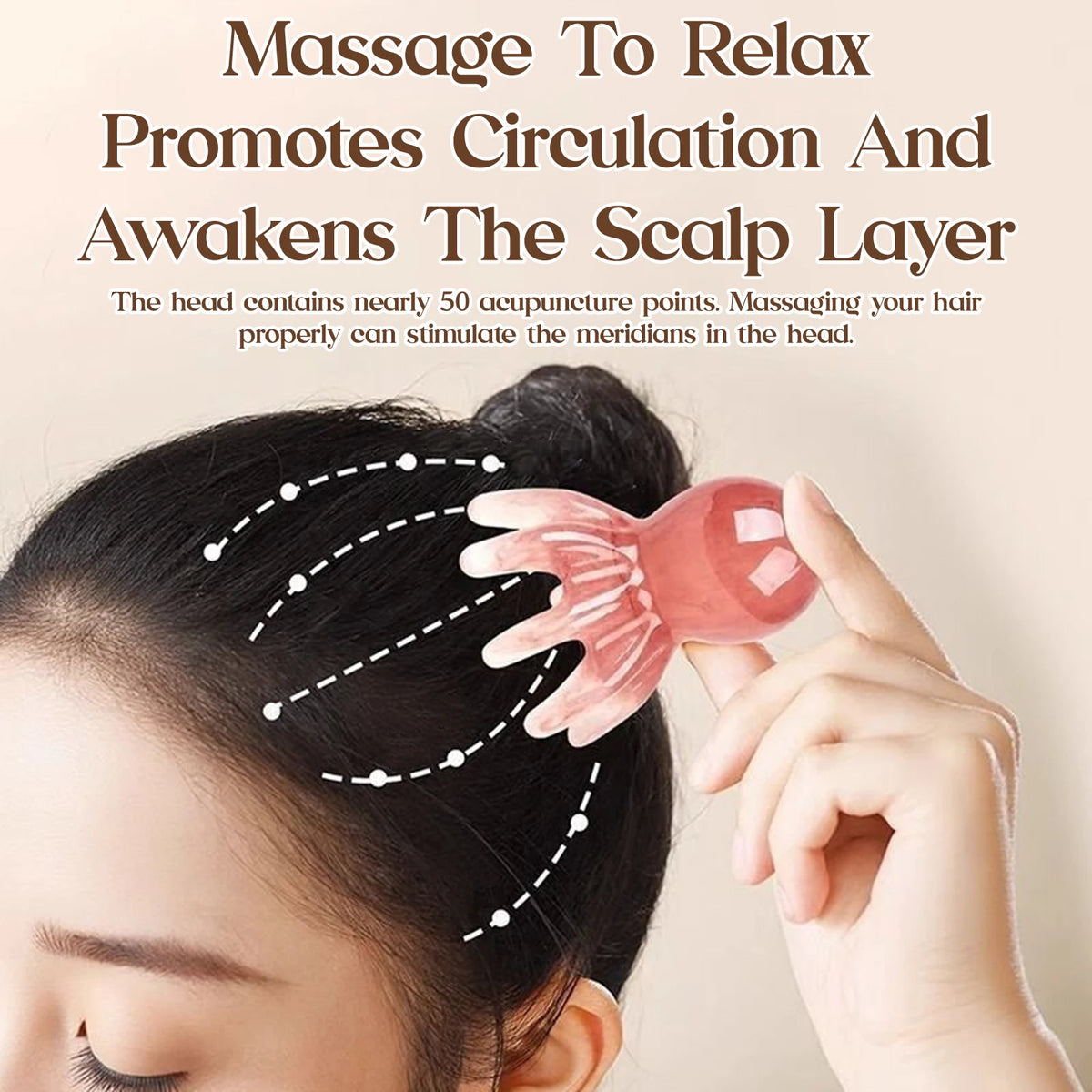 Octopus Scalp Massage Comb – 8-Tentacle Head Scratcher