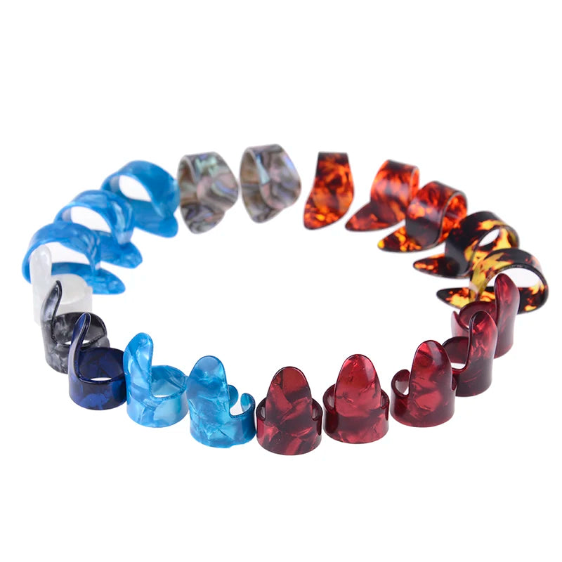 Guitar Finger & Thumb Picks – 10-Piece Celluloid Plectrum Set