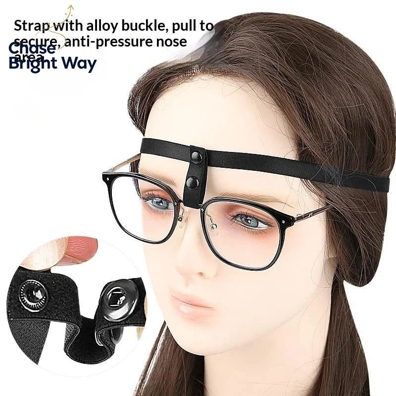 Eyeglass Support Holder – Non-Slip Soft Band, No Nose Pressure