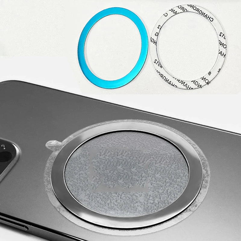 Magnetic Metal Ring Plate Sticker – MagSafe & Car Holder