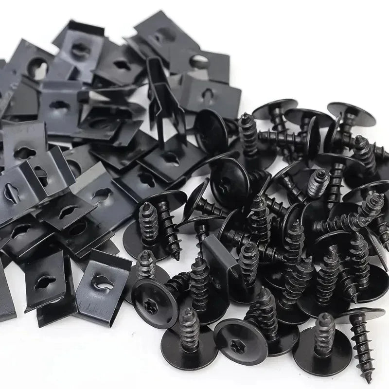U-Type Self-Tapping Screws & Clip Set – M4 M5 Anti-Rust