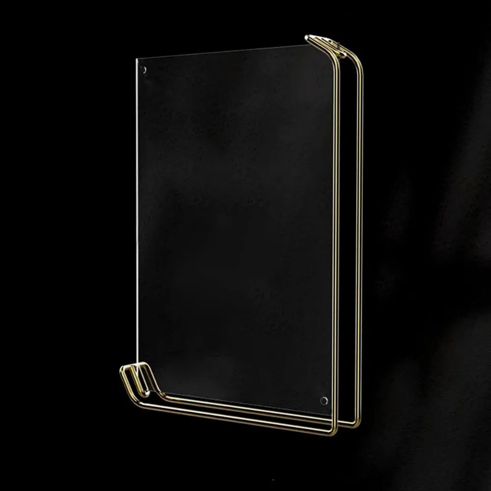 Acrylic Sign Holder Metal Stand – 6" & 8" Table Menu Display