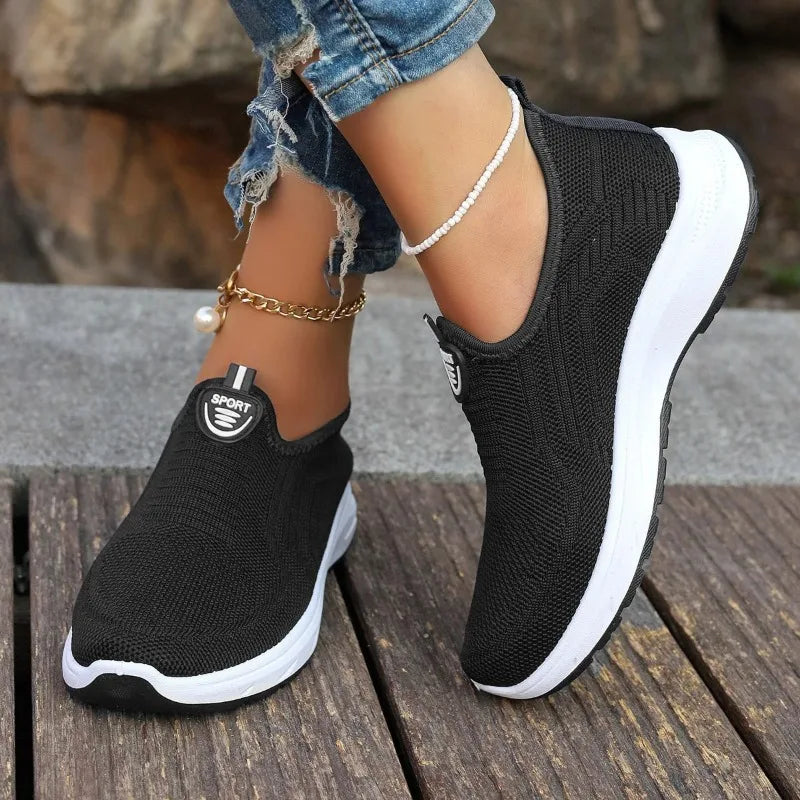 Women's Breathable Mesh Sneakers – Lightweight Lace-Up Shoes