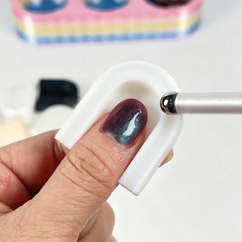 U-Shaped Cat Eye Nail Magnet Guide Tool – DIY Gel Polish