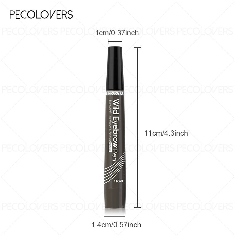 SAMMY 4-Head Waterproof Eyebrow Pen – Long-Lasting Brow Pencil